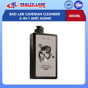 BAD LAB CAVEMAN PENCUCI 3-IN-1 ANTI AGING (400ML)